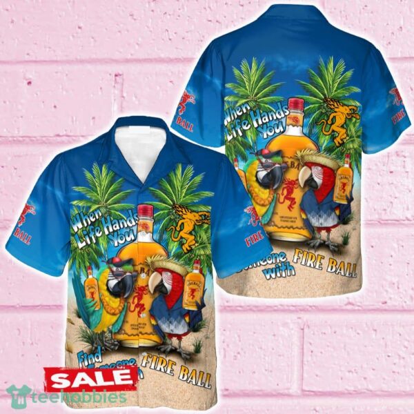 Parrot Fireball Whiskey Hawaiian Shirt Beer For Men Women Summer Beach - Parrot Fireball Whiskey Hawaiian Shirt Beer For Men Women Summer Beach