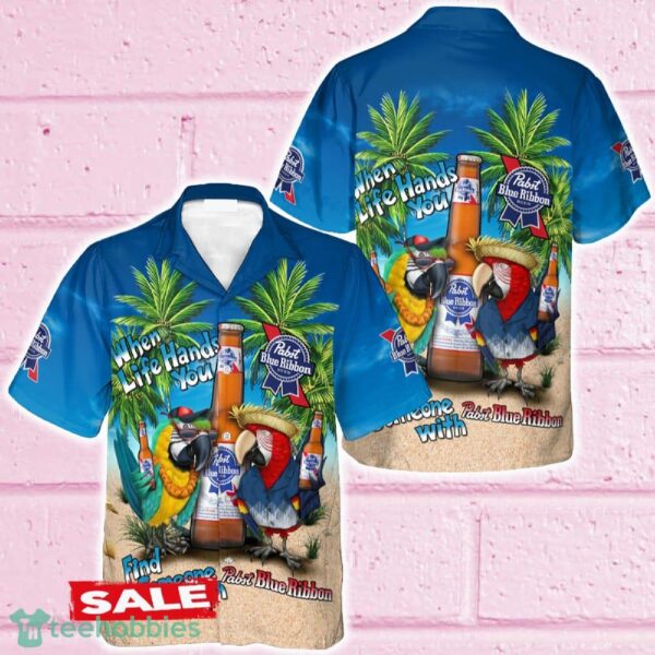 Parrot Pabst Blue Ribbon Hawaiian Shirt Beer For Men Women Summer Beach - Parrot Pabst Blue Ribbon Hawaiian Shirt Beer For Men Women Summer Beach