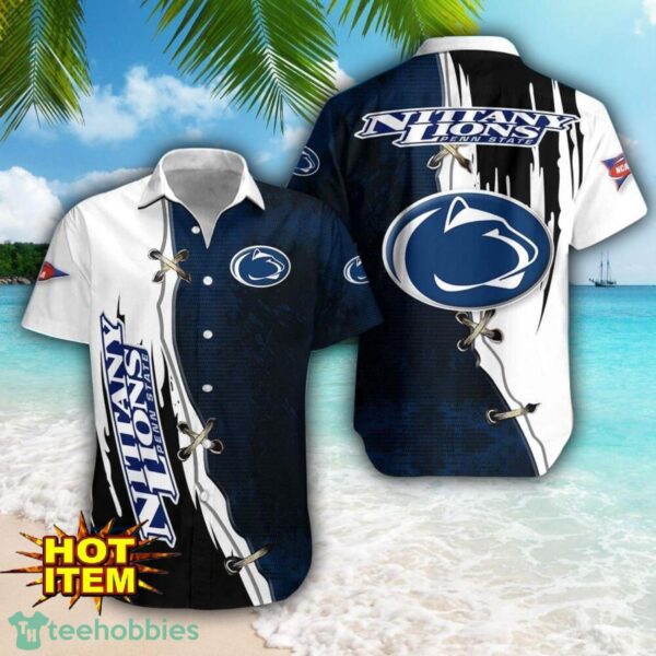 Penn State Nittany Lions Logo Team Printed 3D Hawaiian Shirt Beach Summer Gift Product Photo 1