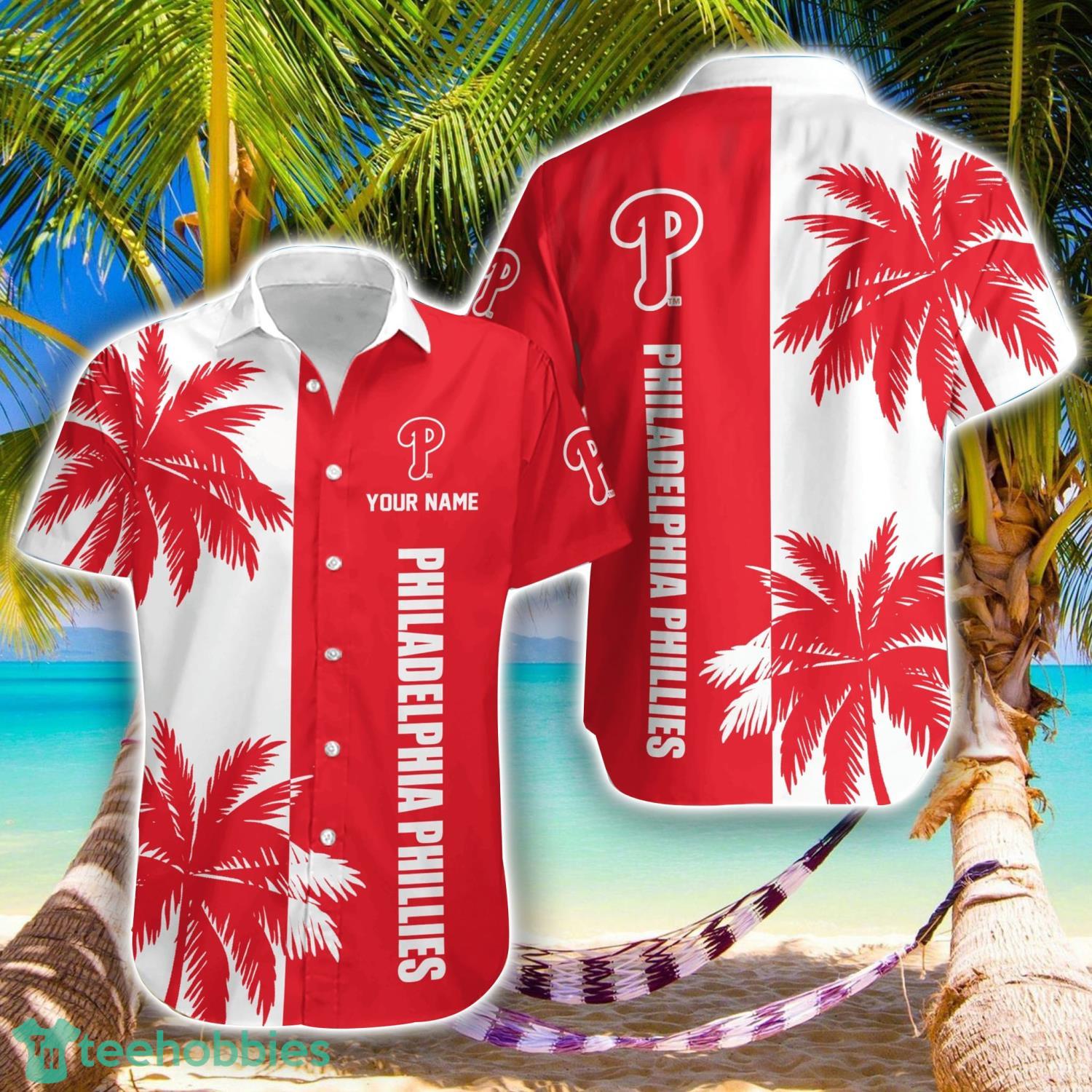 Philadelphia Phillies MLB Beach Coconut Hawaiian Shirt Trending Summer Gift Custom Name Product Photo 1