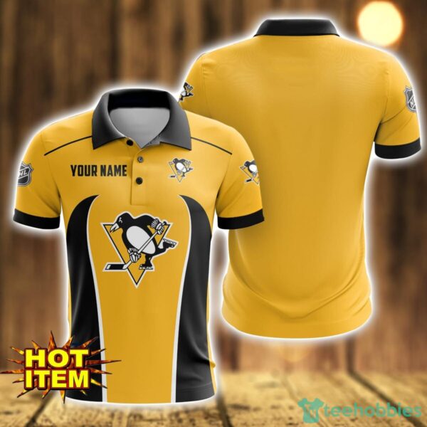 Pittsburgh Penguins 3D Polo Shirt Personalized Name Gift Ideas For Fans Product Photo 1