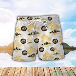 Plymouth Yellow Coconut Pattern Combo 3D Hawaiian Shirt And Shorts Product Photo 2