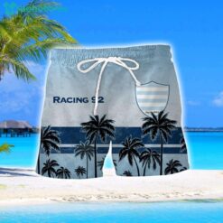 Racing 92 Coconut Aloha Hawaiian Shirt And Shorts Beach Set For Men And Women Product Photo 2