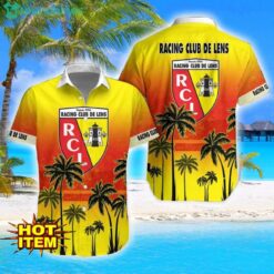 Racing Club de Lens Coconut Aloha Hawaiian Shirt And Shorts Beach Set For Men And Women Product Photo 1