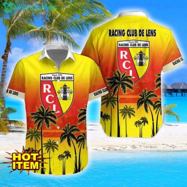 Racing Club de Lens Coconut Aloha Hawaiian Shirt And Shorts Beach Set For Men And Women Product Photo 1