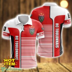 RC Toulonnais Striped 3D Polo Shirt For Men Product Photo 1