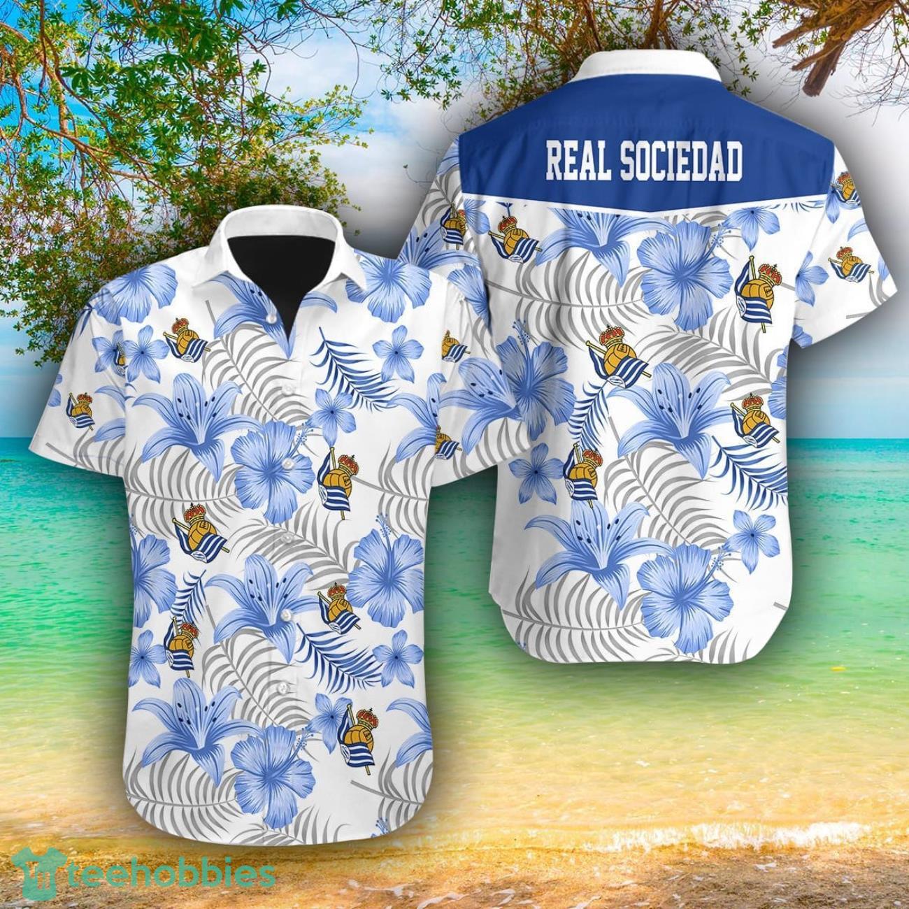 Real Sociedad AOP Hawaiian Shirt For Men And Women Summer Gift Product Photo 1
