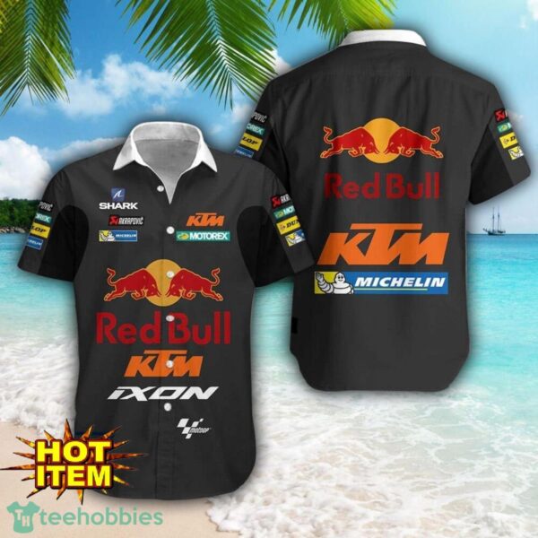 Red Bull KTM Factory Racing Logo Team Printed 3D Hawaiian Shirt Beach Summer Gift Product Photo 1