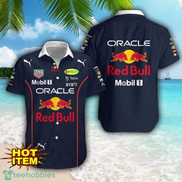 Red Bull Racing Logo Team Printed 3D Hawaiian Shirt Beach Summer Gift Product Photo 1