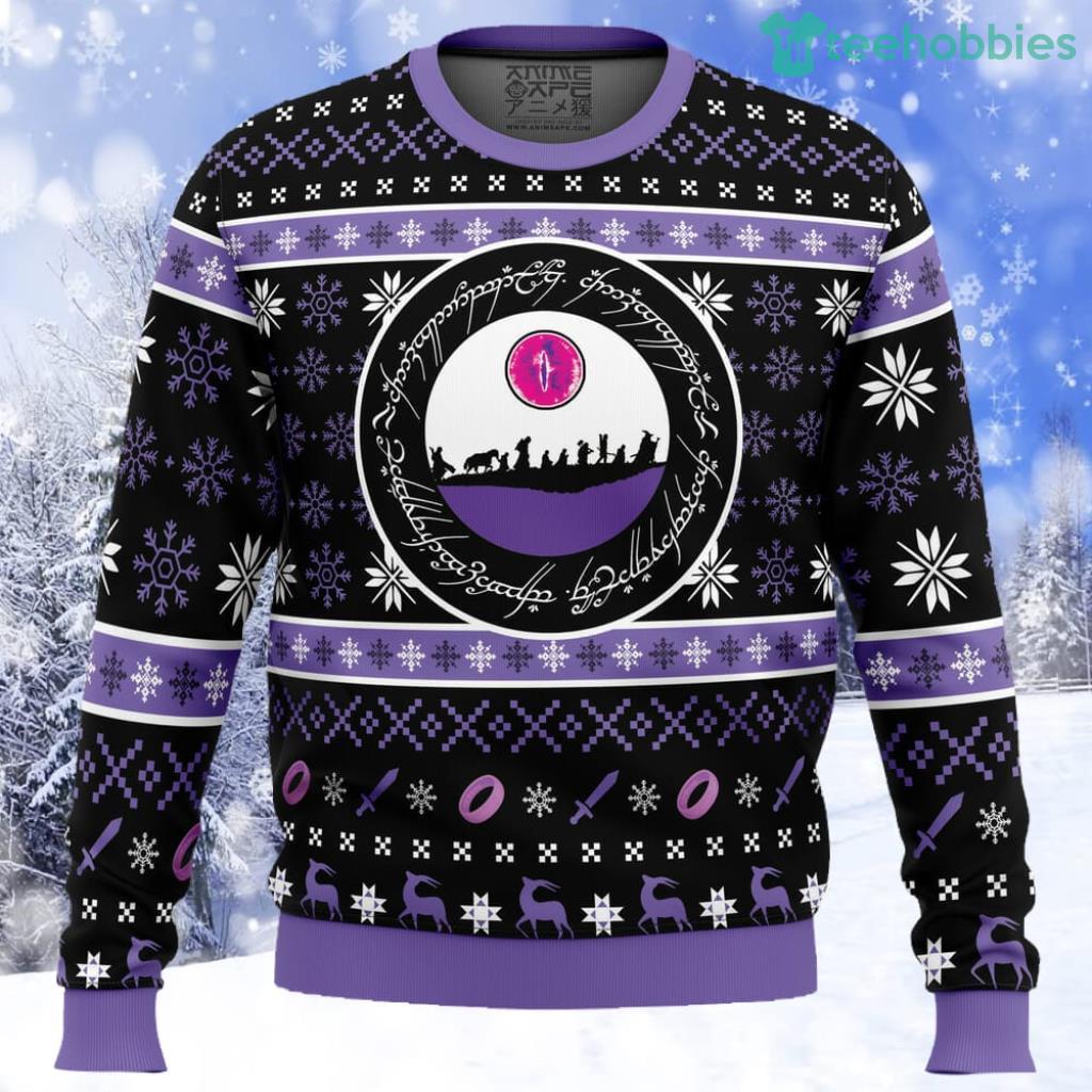 Ring Language Lord Of The Ring Ugly Christmas Sweater Gift Christmas image Ring Language Lord Of The Ring Ugly Christmas Sweater Gift Christmas Product Photo 1