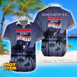 Ross County F.C. Coconut Aloha Hawaiian Shirt And Shorts Beach Set For Men And Women Product Photo 2