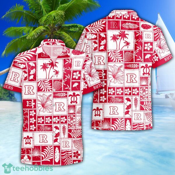 Rutgers Scarlet Knights 3D Hawaiian Shirt Special Beach Pattern Hawaii Shirt Product Photo 1