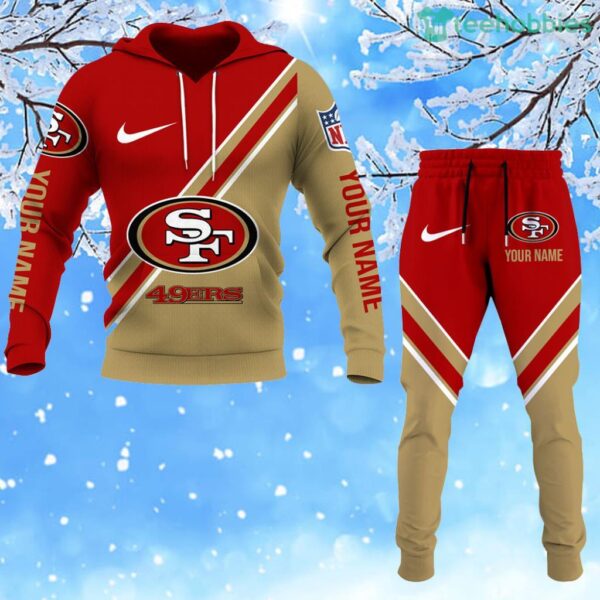 San Francisco 49ers 3D Unisex Hoodie And Long Pants All Over Print For Fans Product Photo 1