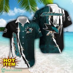 San Jose Sharks Logo Team Printed 3D Hawaiian Shirt Beach Summer Gift Product Photo 1