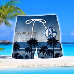 Schalke 04 Coconut Aloha Hawaiian Shirt And Shorts Beach Set For Men And Women Product Photo 2