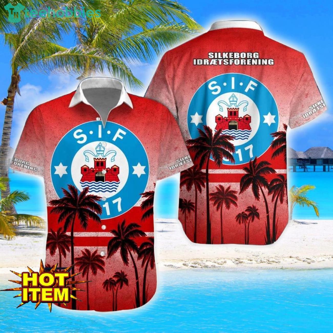 Silkeborg IF Coconut Aloha Hawaiian Shirt And Shorts Beach Set For Men And Women image Silkeborg IF Coconut Aloha Hawaiian Shirt And Shorts Beach Set For Men And Women Product Photo 1