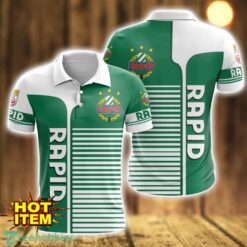 SK Rapid Wien Striped 3D Polo Shirt For Men Product Photo 1