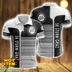 SK Sturm Graz Striped 3D Polo Shirt For Men Product Photo 1