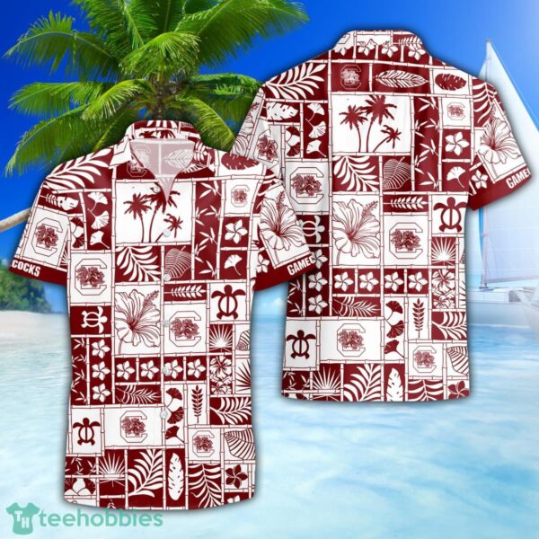 South Carolina Gamecocks 3D Hawaiian Shirt Special Beach Pattern Hawaii Shirt Product Photo 1