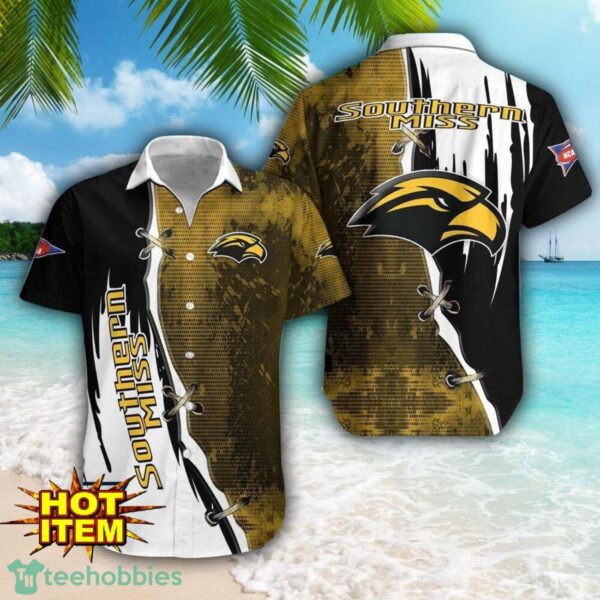 Southern Miss Golden Eagles Logo Team Printed 3D Hawaiian Shirt Beach Summer Gift Product Photo 1