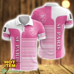 Stade Francais Striped 3D Polo Shirt For Men Product Photo 1