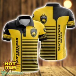 Stade Rochelais Striped 3D Polo Shirt For Men Product Photo 1