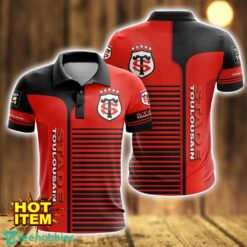 Stade Toulousain Striped 3D Polo Shirt For Men Product Photo 1