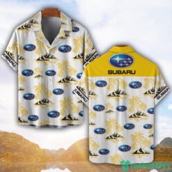 Subaru Yellow Coconut Pattern Combo 3D Hawaiian Shirt And Shorts Product Photo 1