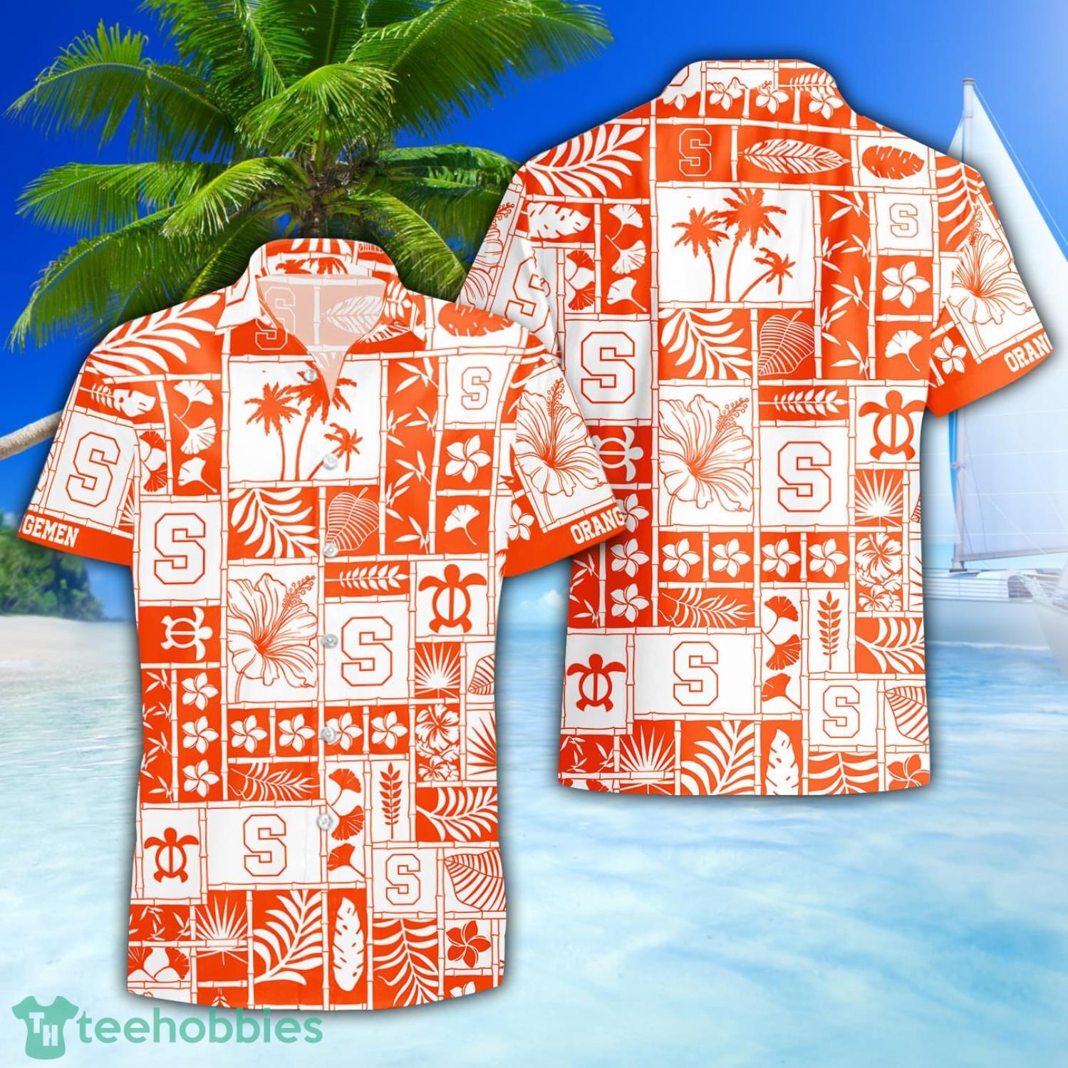 Syracuse Orange 3D Hawaiian Shirt Special Beach Pattern Hawaii Shirt image Syracuse Orange 3D Hawaiian Shirt Special Beach Pattern Hawaii Shirt Product Photo 1