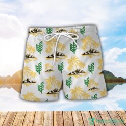Tafe Yellow Coconut Pattern Combo 3D Hawaiian Shirt And Shorts Product Photo 2