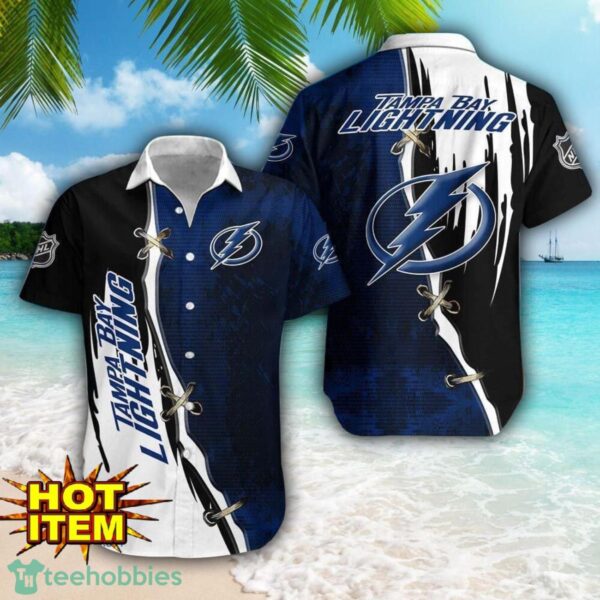 Tampa Bay Lightning Logo Team Printed 3D Hawaiian Shirt Beach Summer Gift Product Photo 1
