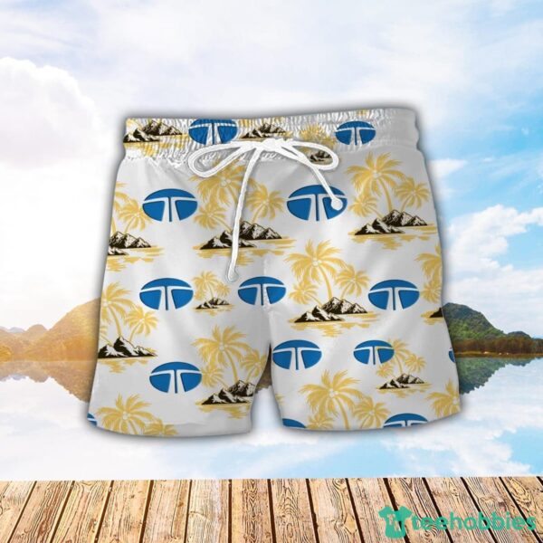 Tata Yellow Coconut Pattern Combo 3D Hawaiian Shirt And Shorts Product Photo 2
