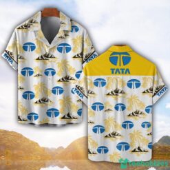 Tata Yellow Coconut Pattern Combo 3D Hawaiian Shirt And Shorts Product Photo 1