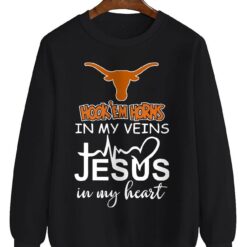 Texas Longhorns Jesus T-Shirt Hoodie Sweatshirt Product Photo 2