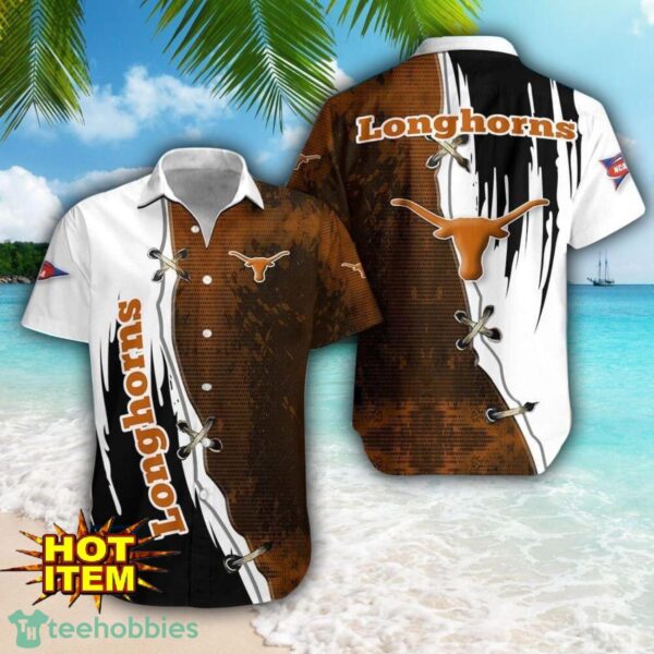Texas Longhorns Logo Team Printed 3D Hawaiian Shirt Beach Summer Gift Product Photo 1