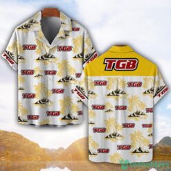 TGB Motorcyles Yellow Coconut Pattern Combo 3D Hawaiian Shirt And Shorts Product Photo 1