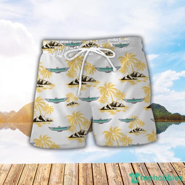 Thunderbird Yellow Coconut Pattern Combo 3D Hawaiian Shirt And Shorts Product Photo 2