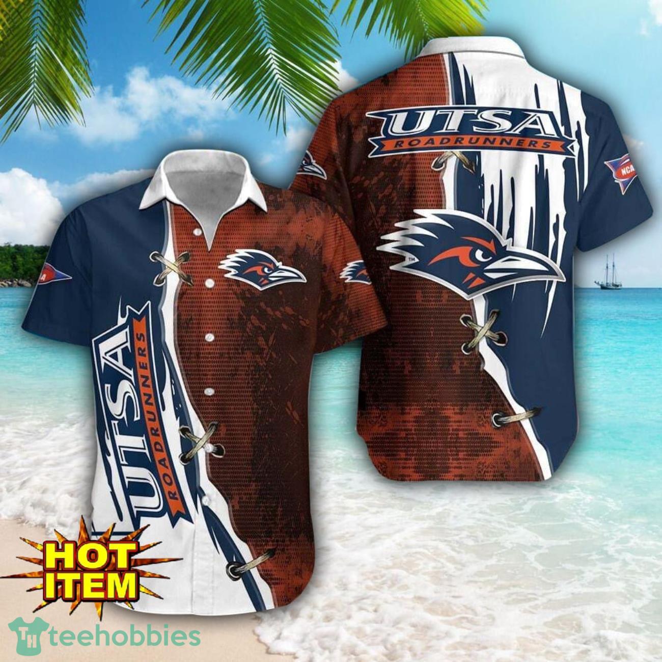 Utsa Roadrunners Logo Team Printed 3D Hawaiian Shirt Beach Summer Gift image Utsa Roadrunners Logo Team Printed 3D Hawaiian Shirt Beach Summer Gift Product Photo 1