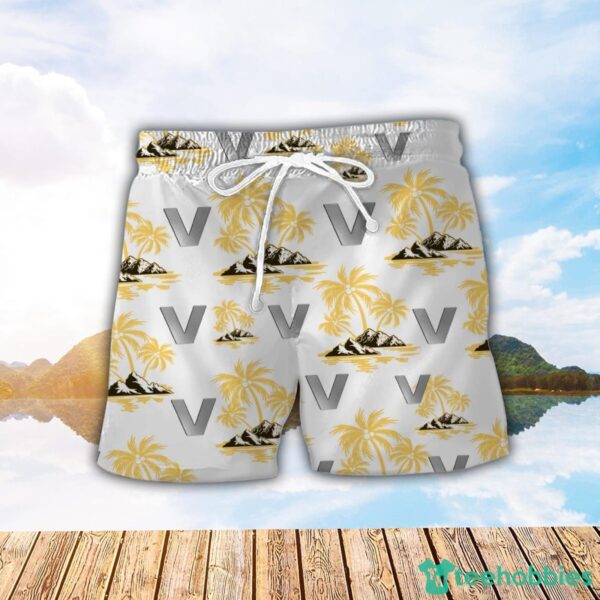 Valtra Yellow Coconut Pattern Combo 3D Hawaiian Shirt And Shorts Product Photo 2