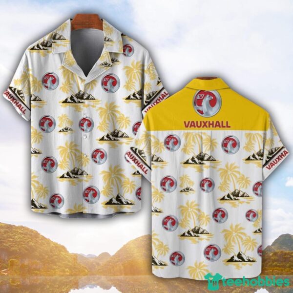 Vauxhall Yellow Coconut Pattern Combo 3D Hawaiian Shirt And Shorts Product Photo 1
