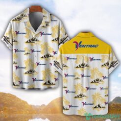 Ventrac Yellow Coconut Pattern Combo 3D Hawaiian Shirt And Shorts Product Photo 1