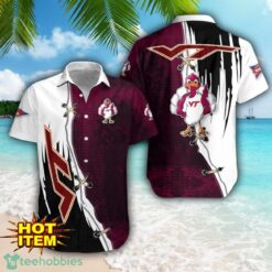 Virginia Tech Hokies Logo Team Printed 3D Hawaiian Shirt Beach Summer Gift Product Photo 1