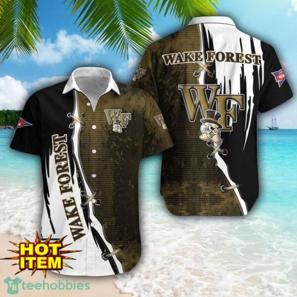 Wake Forest Demon Deacons Logo Team Printed 3D Hawaiian Shirt Beach Summer Gift Product Photo 1
