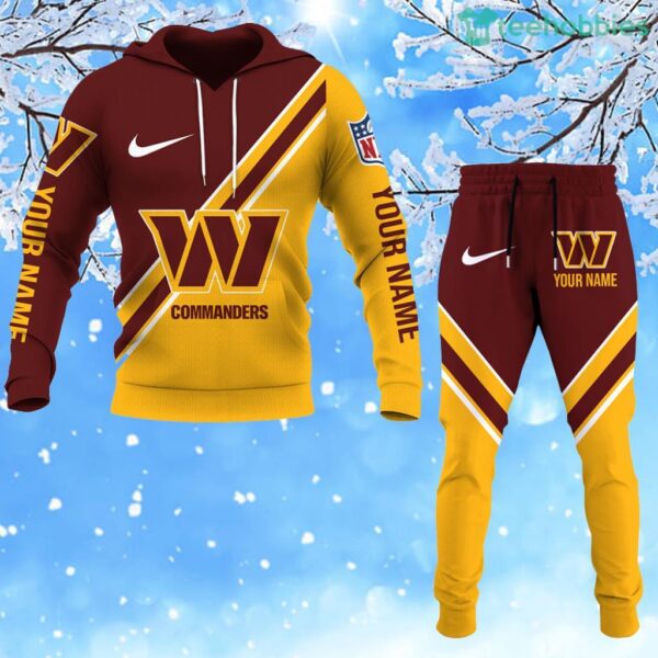 Washington Commanders 3D Unisex Hoodie And Long Pants All Over Print For Fans Product Photo 1