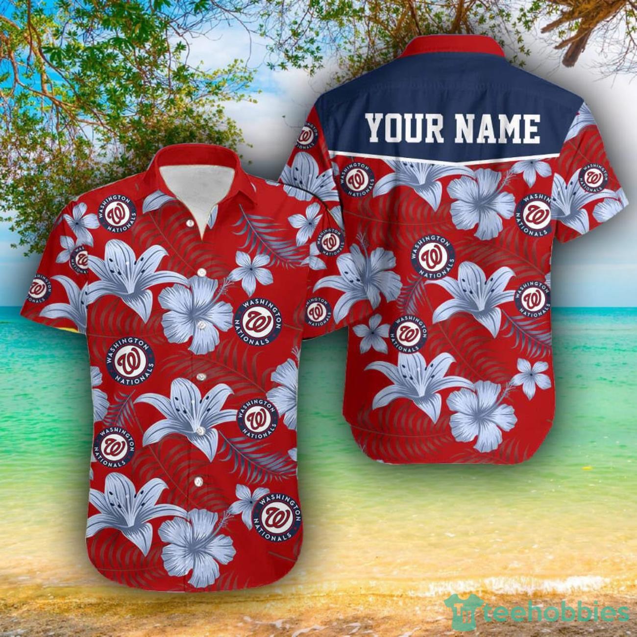 Washington Nationals 3D Hawaii Shirt For Men And Women Custom Name image Washington Nationals 3D Hawaii Shirt For Men And Women Custom Name Product Photo 1