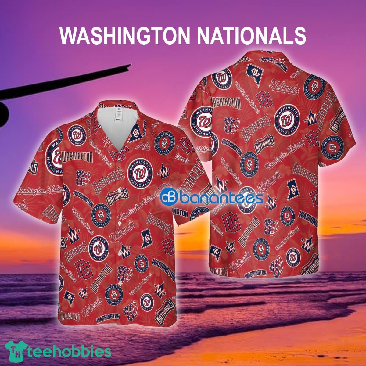 Washington Nationals AOP Hawaiian Shirt Pattern Logo For Beach image Washington Nationals AOP Hawaiian Shirt Pattern Logo For Beach - Washington Nationals AOP Hawaiian Shirt Pattern Logo For Beach