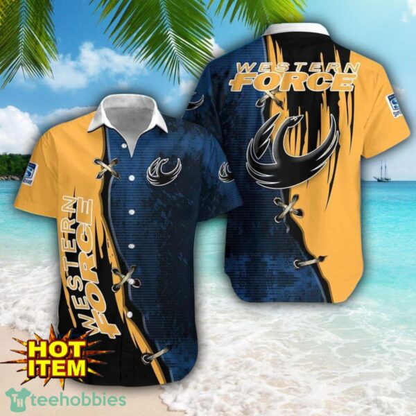 Western Force Logo Team Printed 3D Hawaiian Shirt Beach Summer Gift Product Photo 1