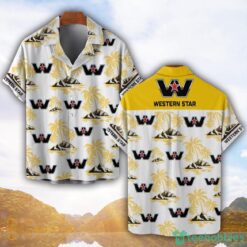 Western Star Yellow Coconut Pattern Combo 3D Hawaiian Shirt And Shorts Product Photo 1