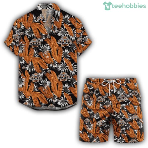 Wests Tigers Hawaiian Shirt And Shorts Paradise NRL Trending Summer 2024 Product Photo 1