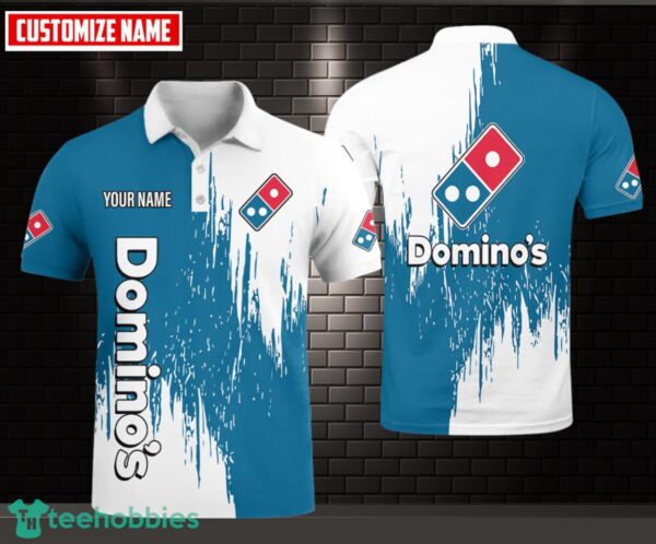 3D All Over Printed domino's pizza Polo Shirt Custom Name Product Photo 1